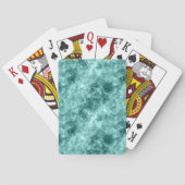 Blauwgroen ruw textiel speelkaarten (Achterkant)