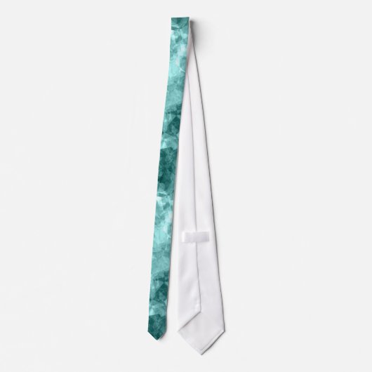 Blauwgroen ruw textiel stropdas (Achterkant)