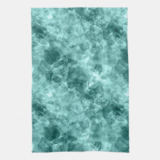 Blauwgroen ruw textiel theedoek (Verticaal)