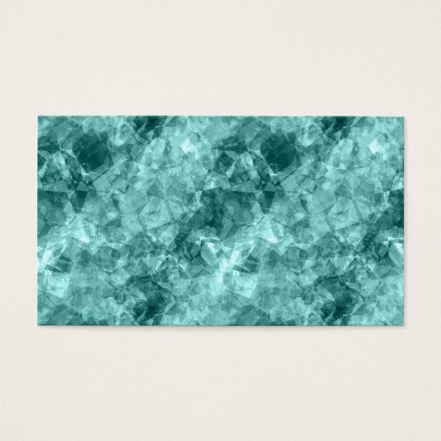 Blauwgroen ruw textiel visitekaartjes (Voorkant)