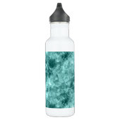 Blauwgroen ruw textiel waterfles  (Rechts)