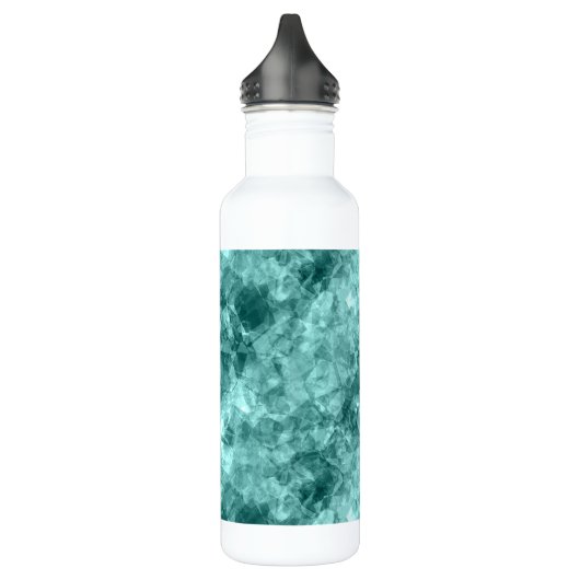 Blauwgroen ruw textiel waterfles  (Links)