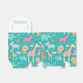 Blauwgroen Safari Thema Baby shower Bedankdoosjes (Uitgevouwen)