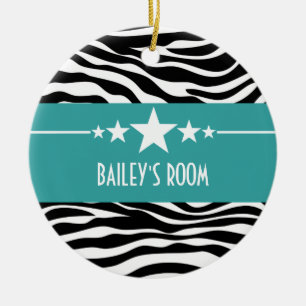 Blauwgroen Sassy Star-Ornament Keramisch Ornament