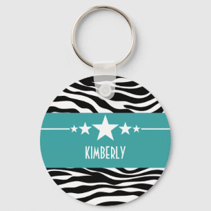 Blauwgroen Sassy Star-Sleutelhanger Sleutelhanger