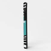Blauwgroen Sassy Star Zebra BT iPhone 5 Hoesje (Achterkant/links)