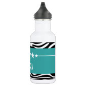Blauwgroen Sassy Star-Zebra Waterfles (Rechts)