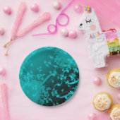 Blauwgroen Satijn Look Party Bord (Feest)