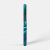 Blauwgroen satijn samsung galaxy hoesje (Rechterkant)