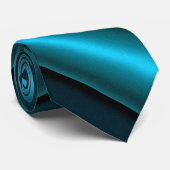 Blauwgroen Satin Folds Vaderdag Mannen Stropdas (Opgerold)