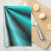 Blauwgroen Satin schitteren Theedoek (Quarter Fold)