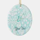 Blauwgroen saxofone keramisch ornament (Rechts)