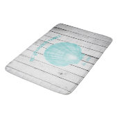 Blauwgroen  Scallop Shell Bath Mat (Gekanteld)