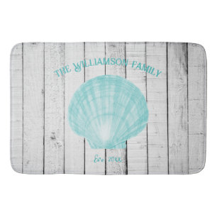 Blauwgroen  Scallop Shell Bath Mat