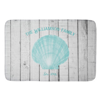 Blauwgroen  Scallop Shell Bath Mat