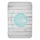 Blauwgroen  Scallop Shell Bath Mat (Voorkant Verticaal)