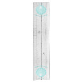 Blauwgroen  Scallop Shell Short Table Runner Korte Tafelloper (Voorkant)