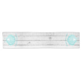 Blauwgroen  Scallop Shell Short Table Runner Korte Tafelloper (Horizontaal)
