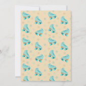 Blauwgroen Schaats Graphic Roller Schaatsen Theme Kaart (Achterkant)