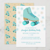 Blauwgroen Schaats Graphic Roller Schaatsen Theme Kaart (Voorkant / Achterkant)