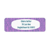 Blauwgroen schakellijnen etiket (Voorkant)