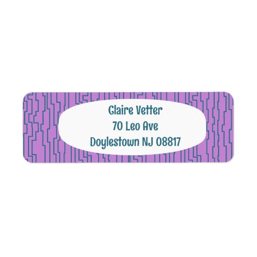 Blauwgroen schakellijnen etiket (Voorkant)