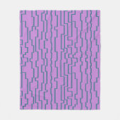 Blauwgroen schakellijnen fleece deken (Voorkant)