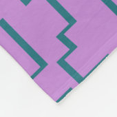 Blauwgroen schakellijnen fleece deken (Hoek)