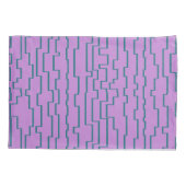 Blauwgroen schakellijnen kussensloop (Achterkant)