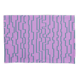 Blauwgroen schakellijnen kussensloop