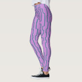 Blauwgroen schakellijnen leggings (Links)