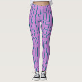 Blauwgroen schakellijnen leggings (Voorkant)