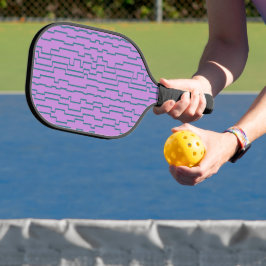 Blauwgroen schakellijnen pickleball paddle