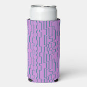 Blauwgroen schakellijnen seltzer blikjeskoeler (Seltzer Voorkant)