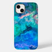 Blauwgroen scharnieren van Abalone Shell Case-Mate iPhone Case (Achterkant)