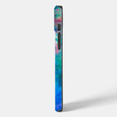 Blauwgroen scharnieren van Abalone Shell Case-Mate iPhone Case (Achterkant / Links)