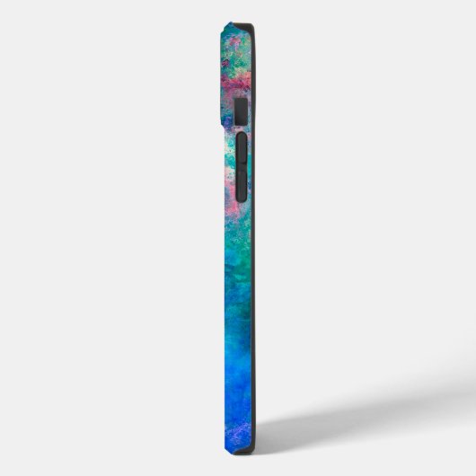 Blauwgroen scharnieren van Abalone Shell Case-Mate iPhone Case (Achterkant / Links)