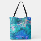 Blauwgroen scharnieren van Abalone Shell Tote Bag (Achterkant)