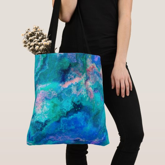 Blauwgroen scharnieren van Abalone Shell Tote Bag (Dichtbij)