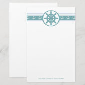 Blauwgroen Scheepswiel - Speciaal papier (Voorkant / Achterkant)