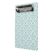 Blauwgroen schijfpatroon schuiven mini klembord (Angled2)