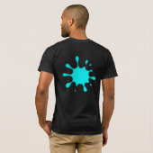 Blauwgroen schildersplatter T-Shirt (Achterkant volledig)