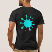 Blauwgroen schildersplatter T-Shirt (Achterkant)