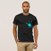 Blauwgroen schildersplatter T-Shirt (Voorkant volledig)