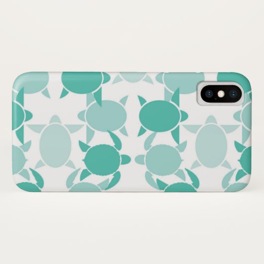 Blauwgroen schildpad Case-Mate iPhone case (Achterkant (horizontaal))