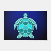 Blauwgroen schildpad deurmat (Voorkant)