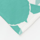 Blauwgroen schildpad fleece deken (Hoek)