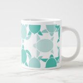 Blauwgroen schildpad grote koffiekop (Rechts)