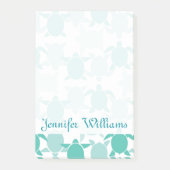 Blauwgroen schildpad | Jouw namen toevoegen Post-it® Notes (Voorkant)