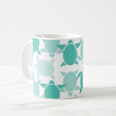 Blauwgroen schildpad koffiemok (Voorkant links)